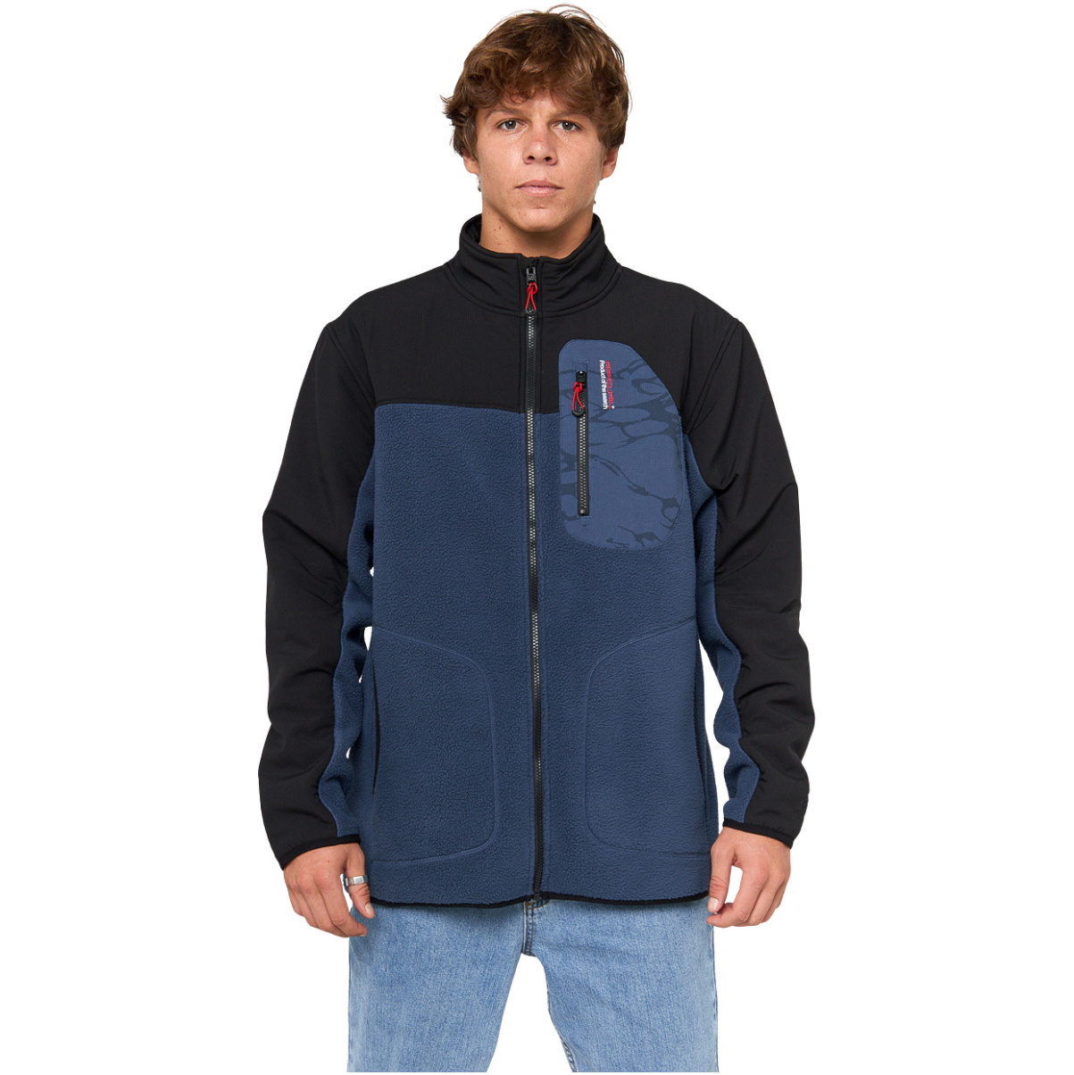 2025 Rip Curl Mens Anti Series Search Zip Crew 05OMFL - Light Navy